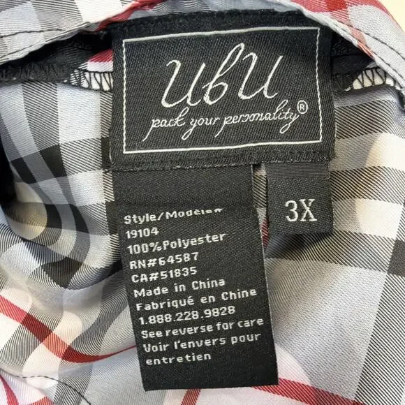 Vintage Y2K UBU Black White Polka Dot Reversible Raincoat #1297 Size 3X - Picture 14 of 14